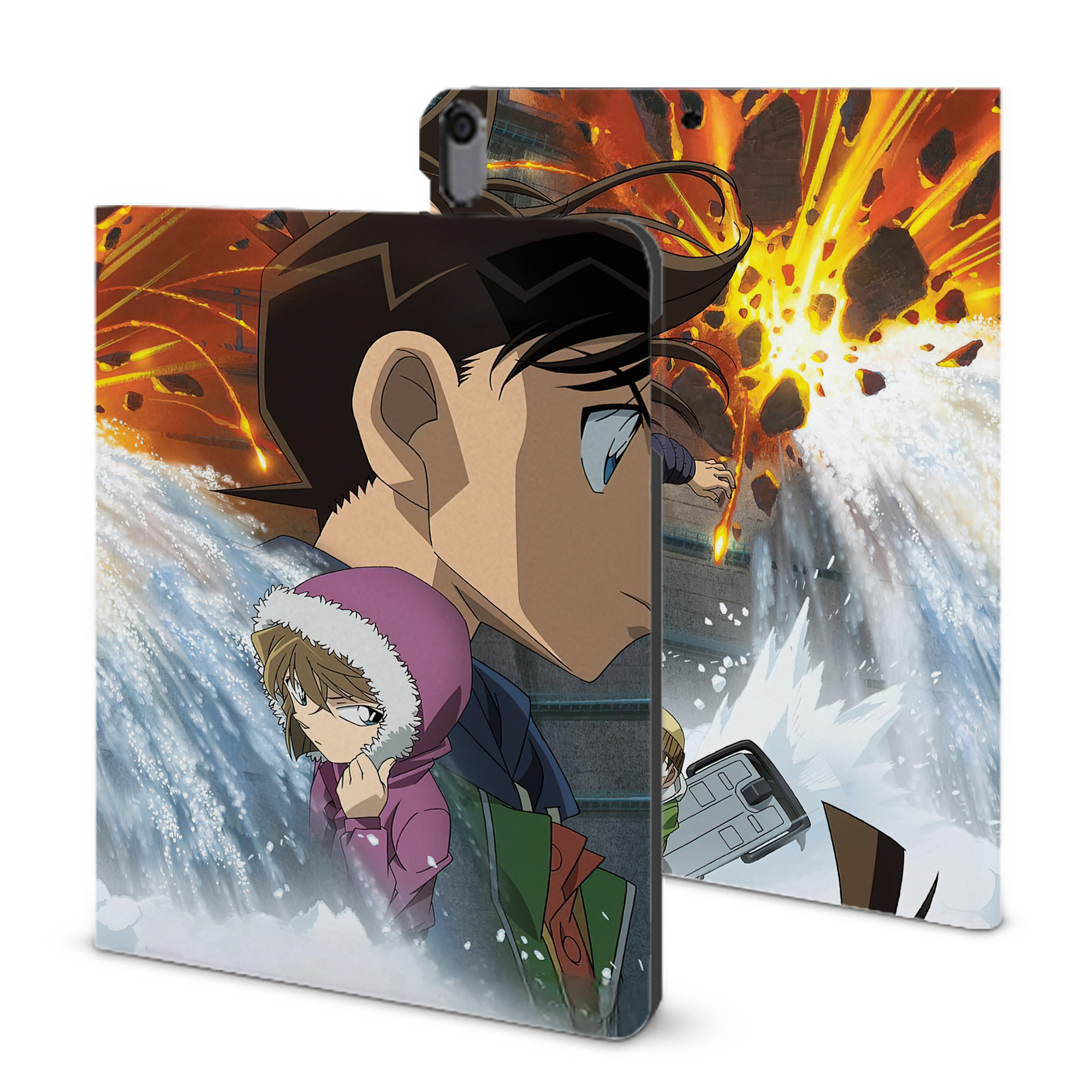 （画像用） 名探偵コナン Detective Conan IPad ケース ブック型 PUレザー TPU 耐衝撃 軽量 薄型 ペン収納なし 全面保護 IPad 各モデル対応